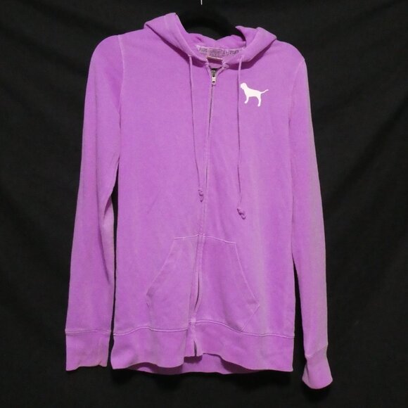 PINK - VICTORIA'S SECRET | small | Love Pink Zip-Up Hooded Sweatshirt / Hoodie - Picture 2 of 16